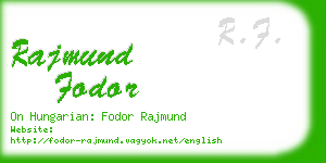rajmund fodor business card